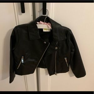 Crazy 8 // black leather jacket